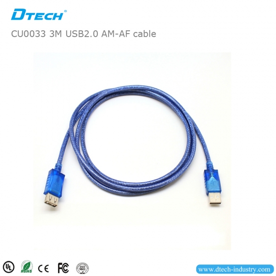 [DIG-013] كابل تمديد USB 2.0 ذكر إلى أنثى بطول 3 متر DTECH CU0033
