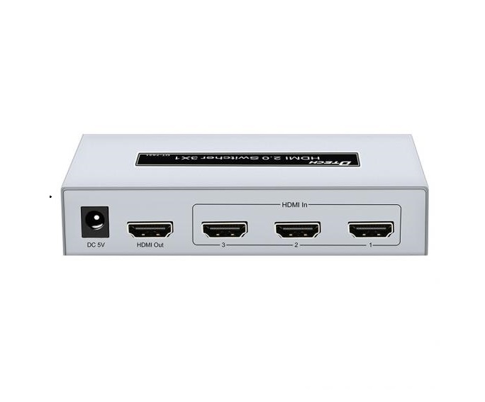 [DIG-015] مبدل HDMI من 3 مداخل إلى مخرج واحد بدقة 4K DTECH DT-7431