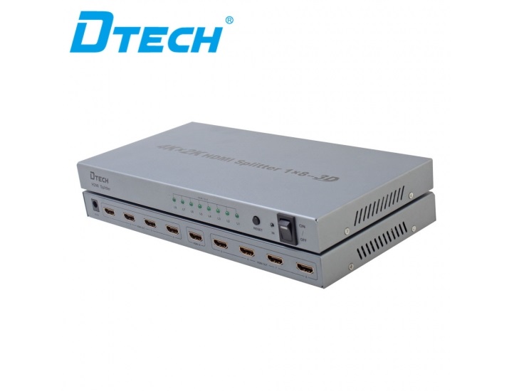 [DIG-017] Splitter Signal HDMI from Input One to 8 Outputs Resolution 4K DTECH DT-7148B