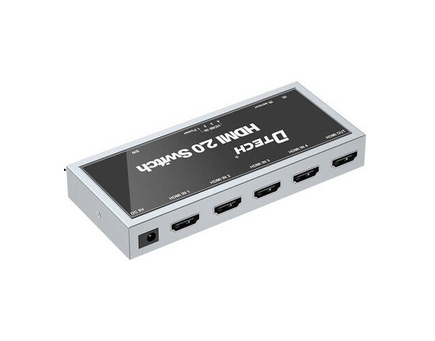 [DIG-079] مبدل إشارة HDMI 4K@60Hz بأربع مداخل ومخرج واحد DTECH DT-7241