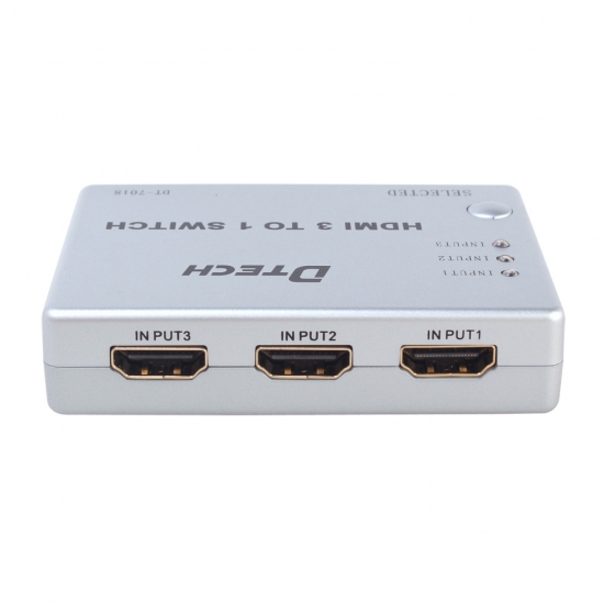 [DIG-085] مبدل HDMI من 3 مداخل إلى مخرج واحد DTECH DT-7018