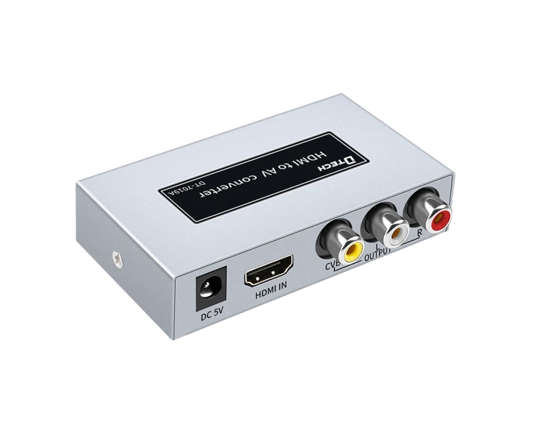 [DIG-087] محول HDMI إلى AV RCA لتحويل الصورة والصوت إلى التلفزيونات القديمة DTECH DT-7019A
