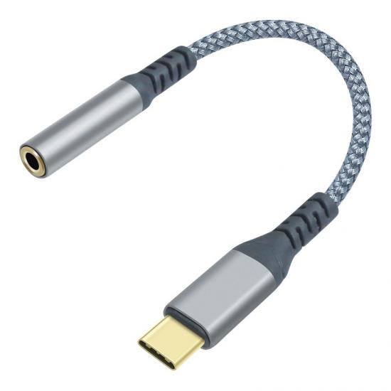 [DIG-112] محول صوت USB-C إلى AUX 3.5 مم بطول 10 سم DTECH T0029