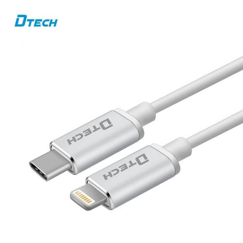 [DIG-132] كابل DTECH T0011 للشحن ونقل البيانات، من USB-C إلى Lightning، بتيار يصل إلى 2.5 أمبير  لأجهزة iPhone وiPad المتوافقة.