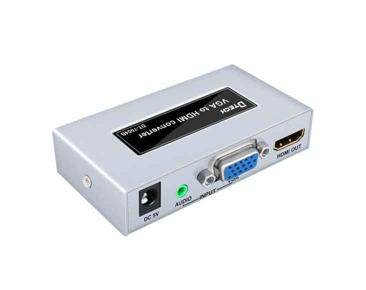 [DIG-167] Adapter VGA to HDMI Resolution Full HD 1080p with Input Audio DTECH DT-7004B