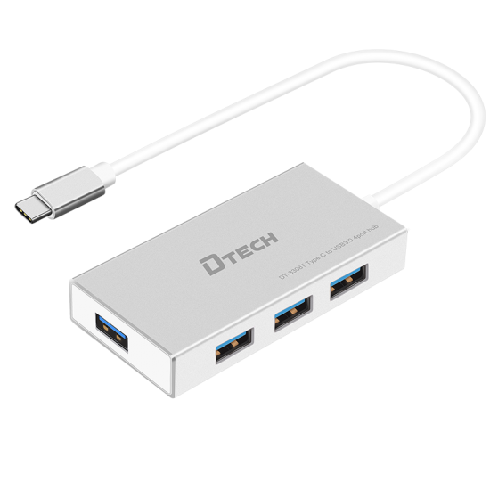 [DIG-195] موزع USB 3.0 بأربعة منافذ USB-A مع كابل 1.2 متر DTECH DT-3308T