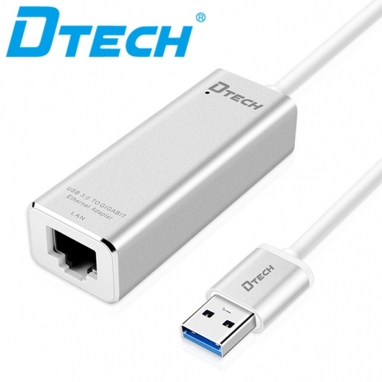 [DIG-196] محول شبكة USB إلى إيثرنت بطول 0.2 متر (USB 3.0، Gigabit Ethernet) DTECH DT-6550