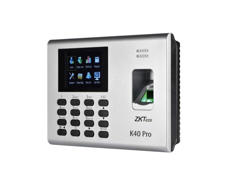 [STR-020] haz Attendance and Departure Fingerprint ZKTeco K40 Pro with Screen 2.8 inch and Connectivity USB andTCP/IP