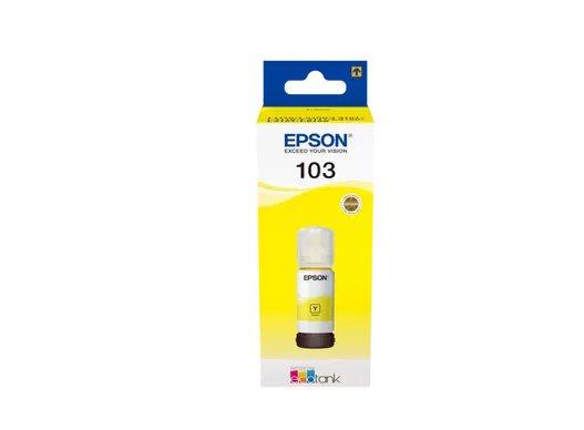 حبر إبسون أصفر سائل أصلي 103 لطابعات EPSON EcoTank – سعة 65 مل