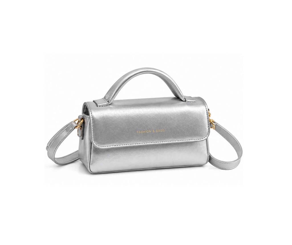 حقيبة نسائية عصرية أنيقة أسود فضي
