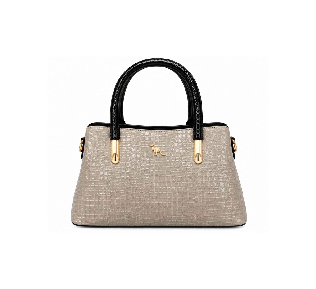 [DR-026] Elegant women's handbag with dual handles, beige, 3023