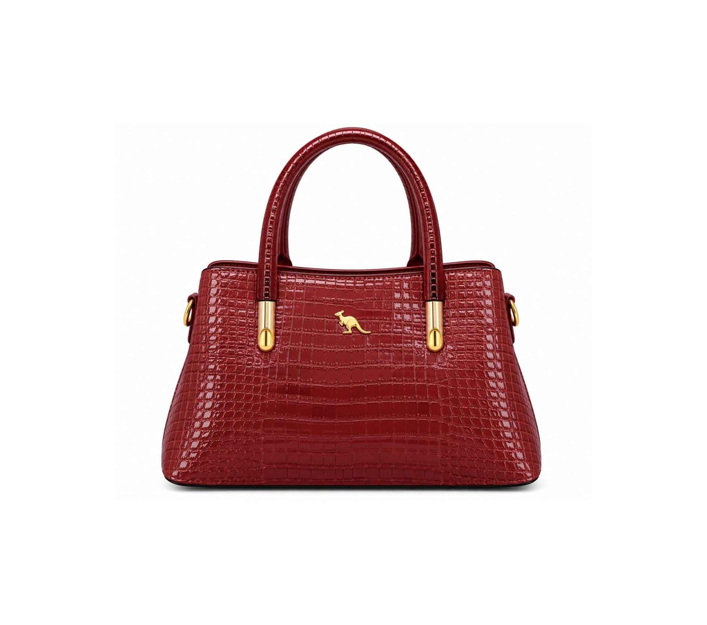 [DR-028] Elegant women's handbag with dual handles, red, 3023