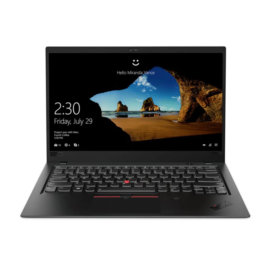 لابتوب Lenovo ThinkPad X1 Carbon G6 جيل ثامن (i7-8th)، كرت Intel UHD مدمج، رام 16GB، تخزين 512GB SSD، شاشة 14.0" (8GB DDR4, 256GB SSD M.2)