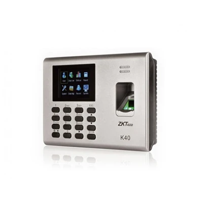 [PCM-0011] جهاز بصمة حضور وانصراف ZKTeco K40 يدعم بصمة الإصبع والكارت مع بطارية احتياطية.