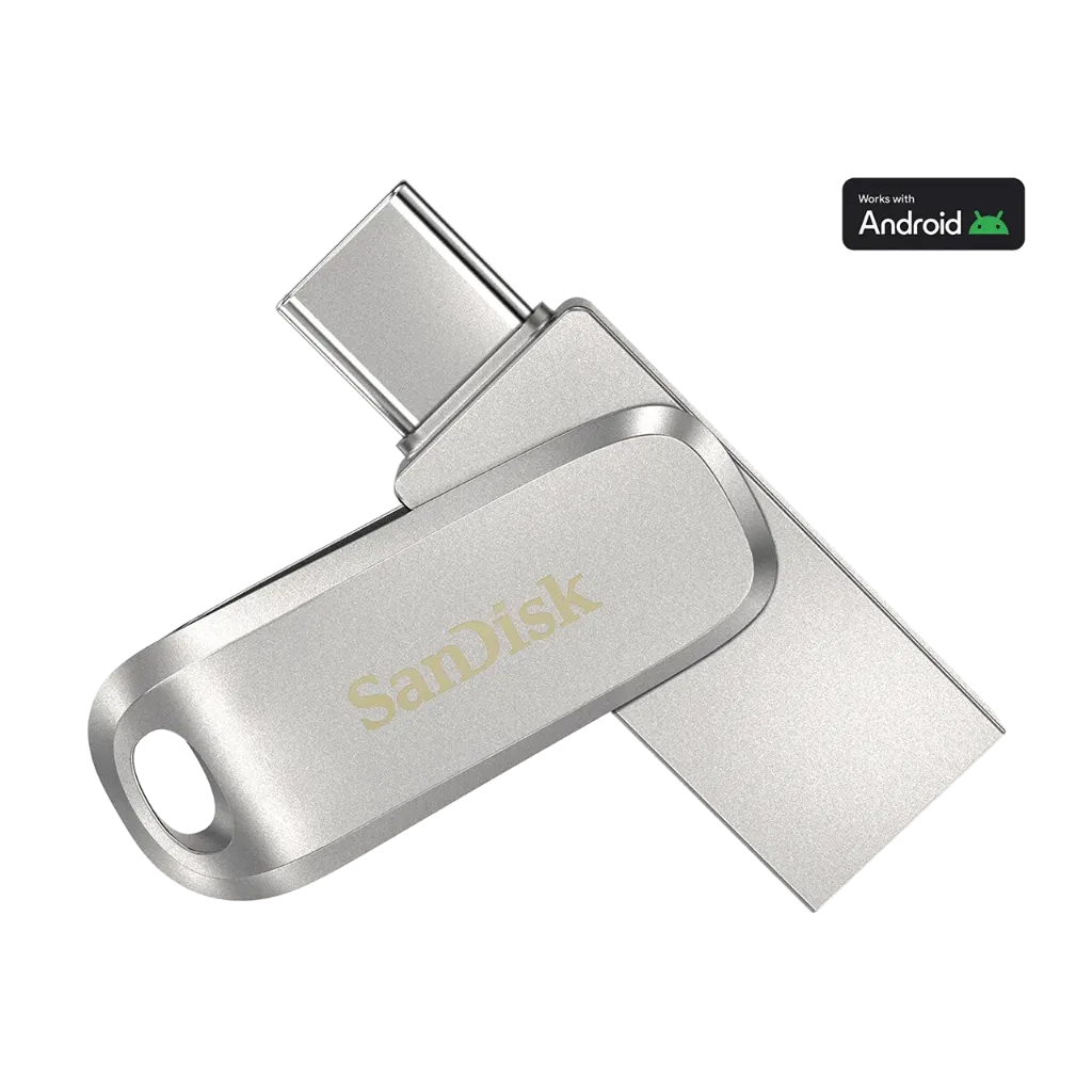 فلاشة سانديسك مزدوجة للموبايل والكمبيوتر SanDisk Ultra Dual Drive Luxe - 128GB - Type-C - 150MB/s