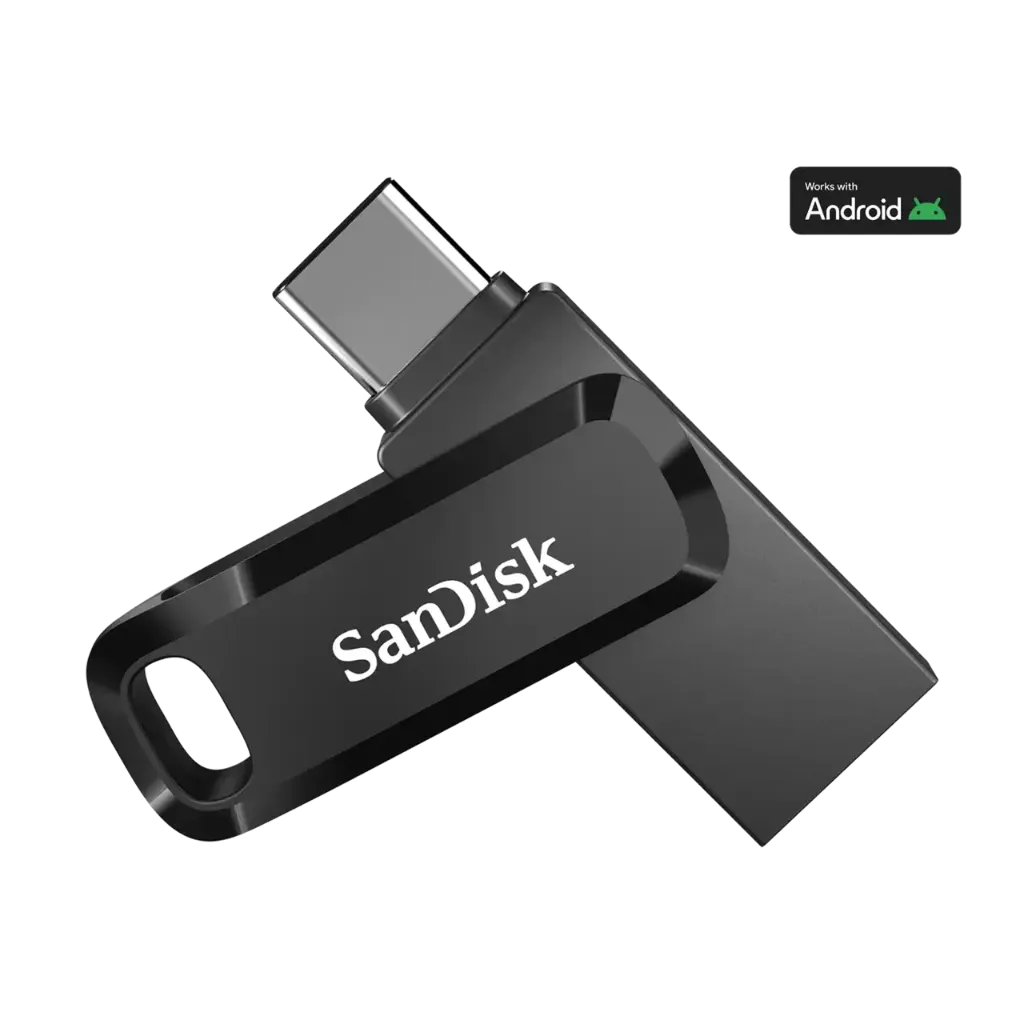فلاشة سانديسك مزدوجة للموبايل والكمبيوتر SanDisk Ultra Dual Drive Go - 64GB - Type-C - 150MB/s