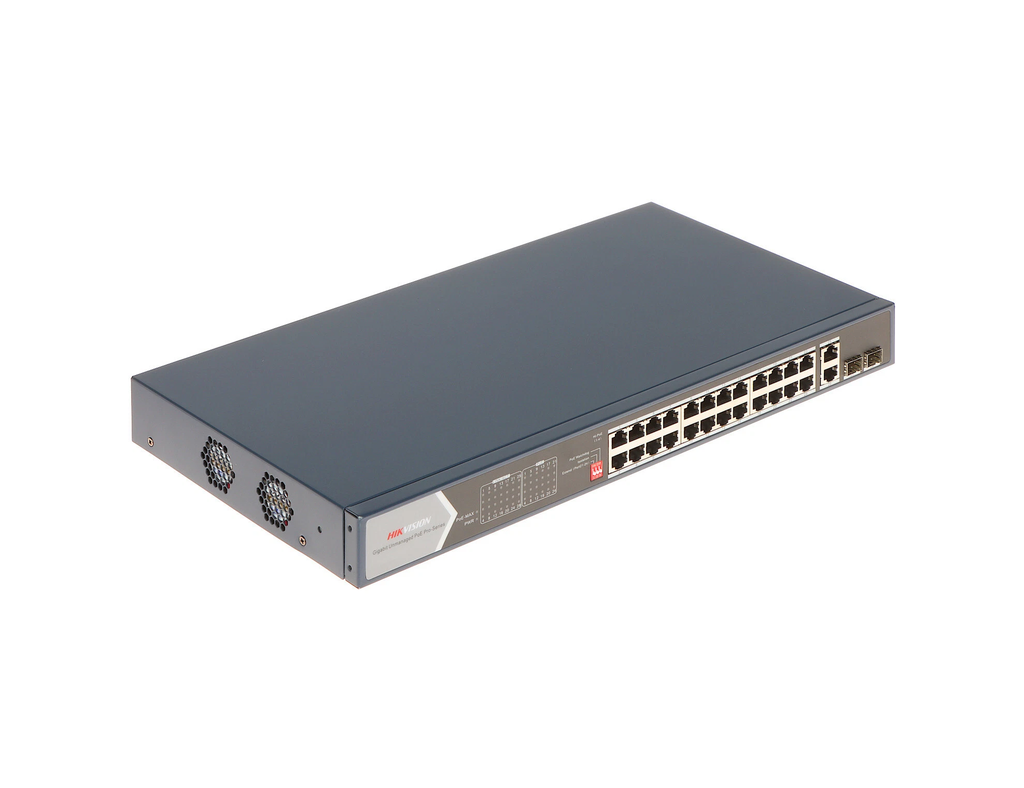 [PCS-0027] هيكفيجن سويتش شبكة PoE بـ28 منفذًا – DS-3E0528HP-E