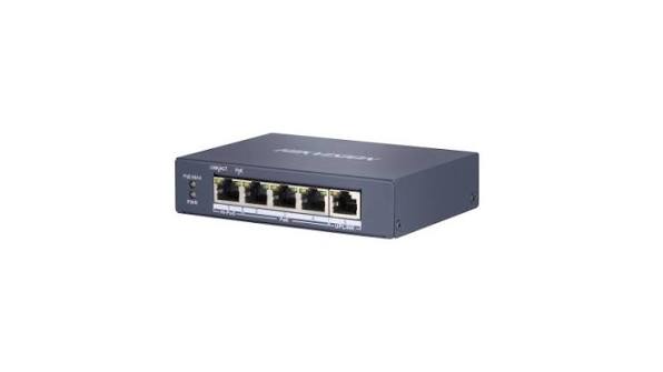 [PCS-0028] هيكفيجن سويتش شبكة PoE بـ5 منافذ – DS-3E0505HP-E