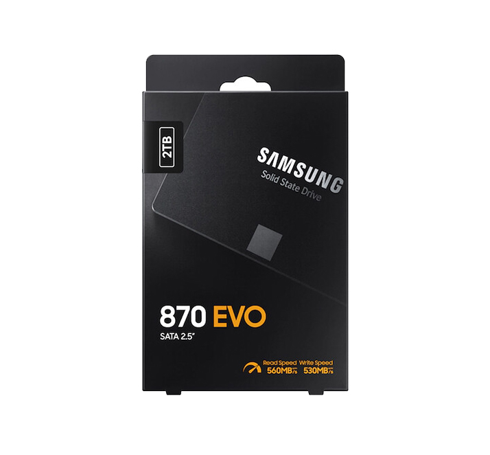 [PCM-0014] هارد سامسونج Samsung 870 EVO SATA III 2TB SSD، حجم 2.5 بوصة، تقنية V-NAND
