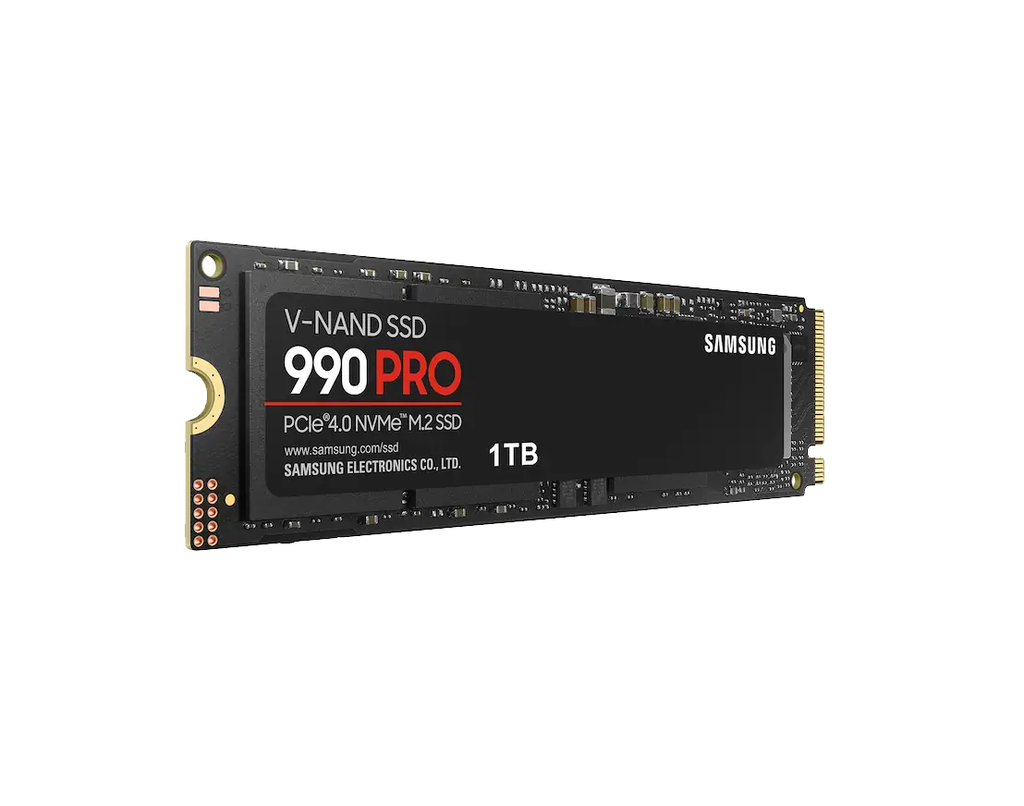 [PCM-0017] هارد سامسونج داخلي SSD  990 PRO بسعة 1 تيرابايت، بتقنية PCIe 4.0 NVMe™ M.2 سرعة قراءة 7,450 ميجابايت/ثانية | سرعة كتابة 6,900 ميجابايت/ثانية | مخصص للألعاب والمحترفين