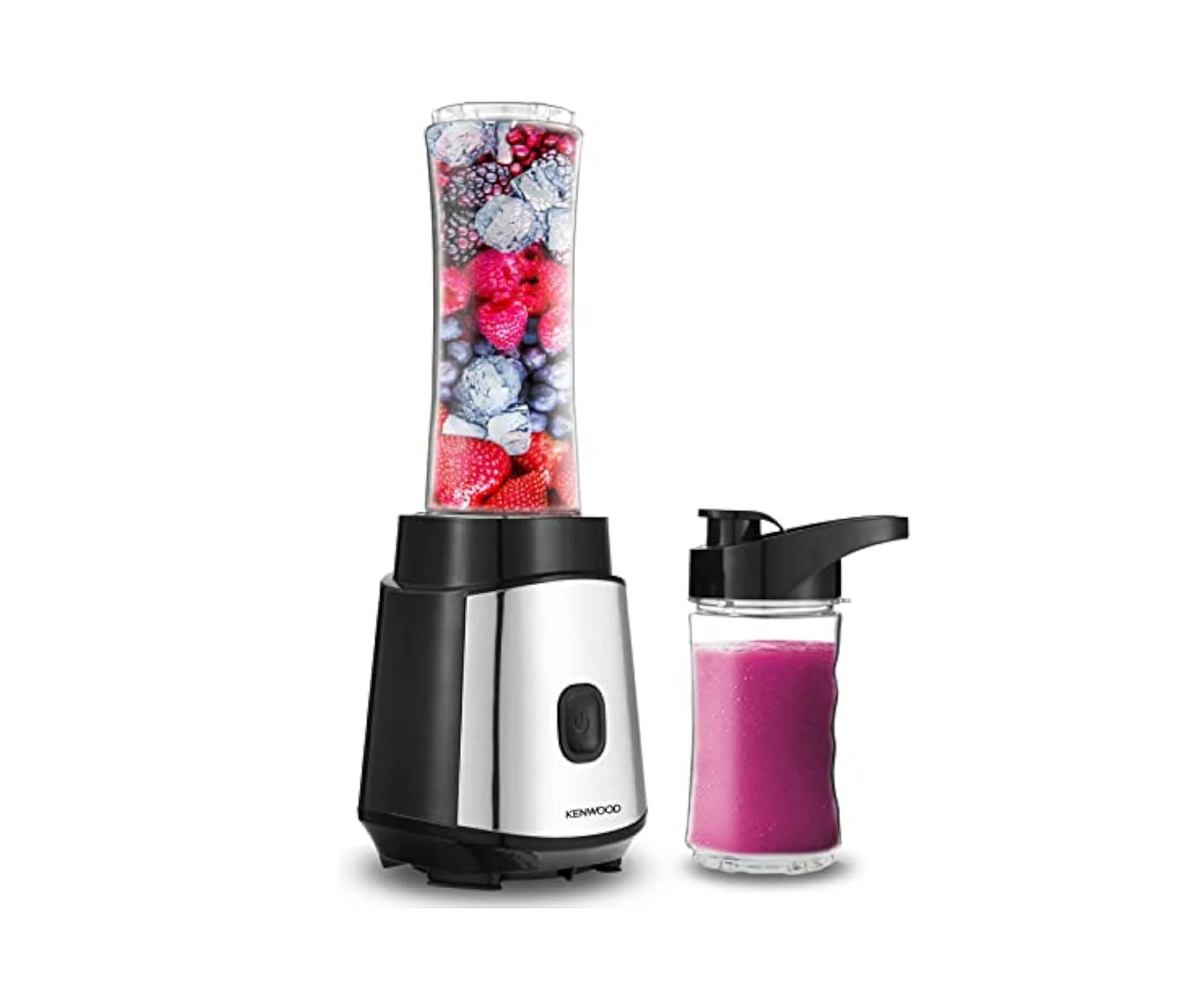 [TAH-0023] خلاط 350 واط بسعة 2 لتر مع 2 كوب بحجم مناسب للسفر من كينوود، KENWOOD-BLM05.A0BK، أسود