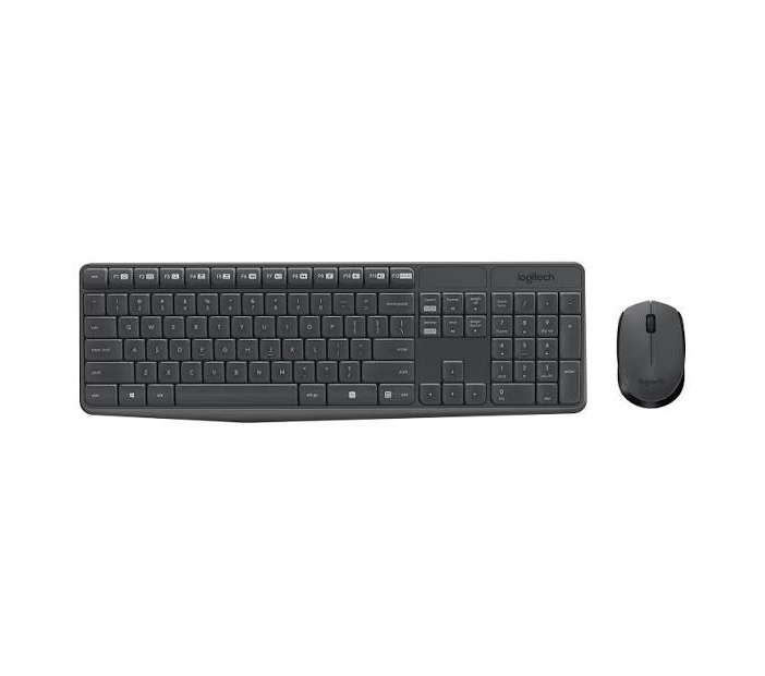[PCU-0016] طقم كيبورد وماوس لاسلكي - Logitech MK235 (اتصال لاسلكي 2.4GHz، بطارية طويلة الأمد)