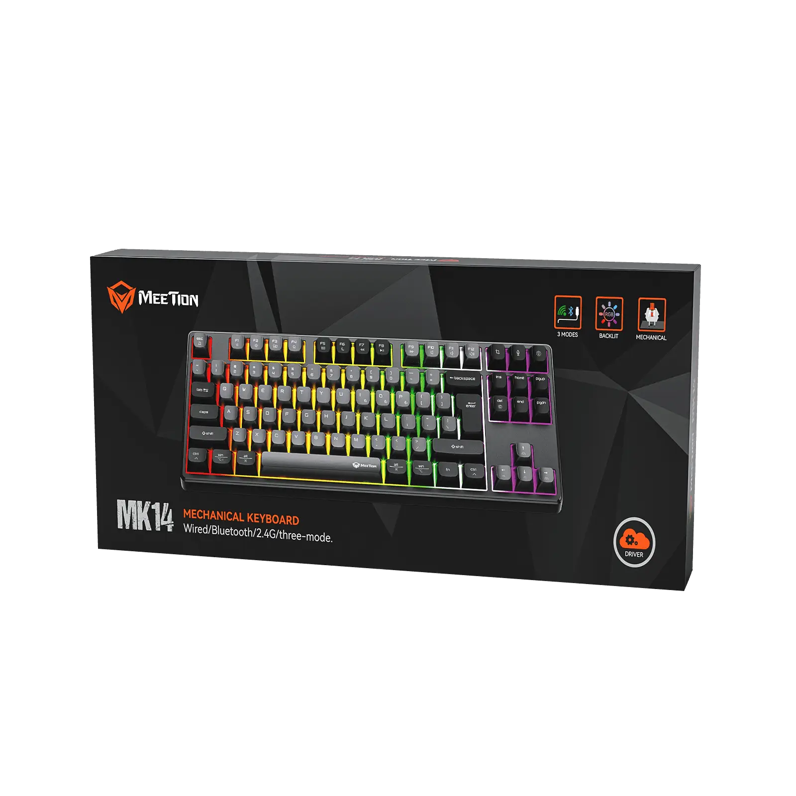 [NTH-018] كيبورد ميكانيكي لاسلكي MEETION MK14 87-Key Wireless Mechanical Keyboard
