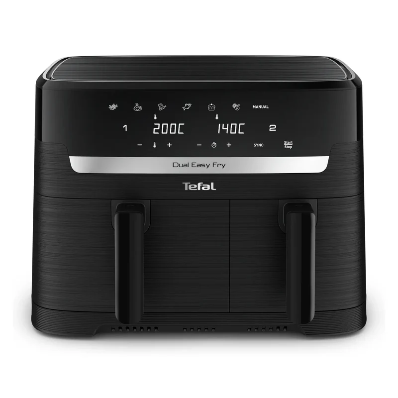 [TEF-025] Air Fryer Tefal Tefal Dual Easy Fry Essential XXL Capacity 8.3 L with Two Drawers – EY901N