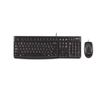 طقم كيبورد وماوس سلكي لوجيتك Logitech MK120، USB، لوحة مفاتيح كاملة الحجم