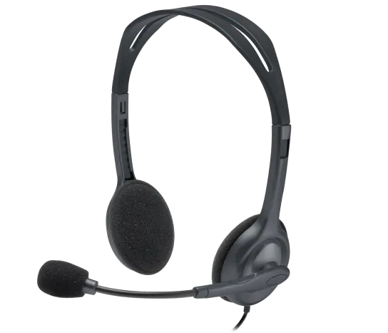 هيدفون سلكي لوجيتك Logitech H111، ستيريو مع ميكروفون ومنفذ 3.5mm