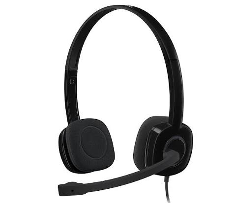 [JZR-025] هيدفون سلكي لوجيتك Logitech H151، ستيريو مع ميكروفون وتحكم مدمج