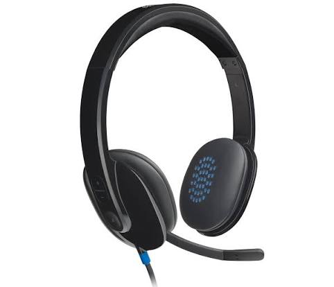 [JZR-028] هيدفون USB لوجيتك Logitech H540، صوت عالي الدقة مع ميكروفون وتحكم جانبي