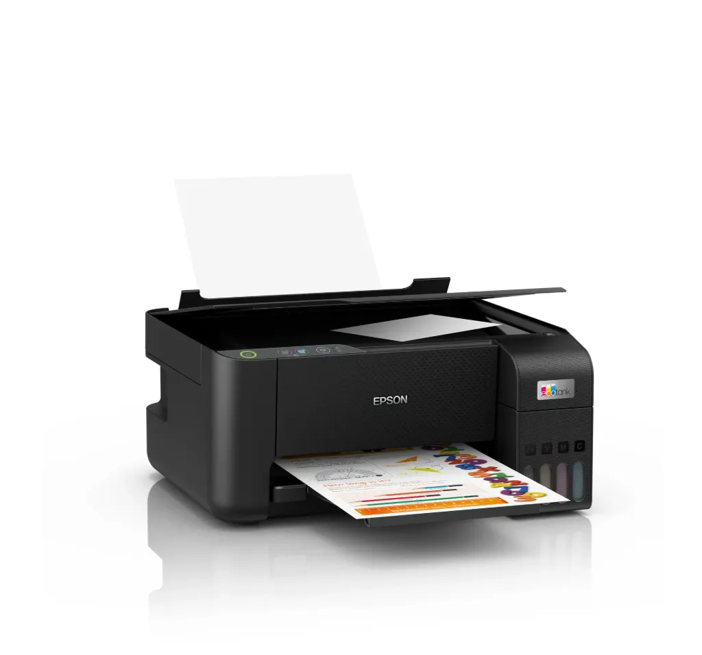 طابعة إبسون Epson EcoTank L3210، ملونة 3 في 1، تصميم مدمج