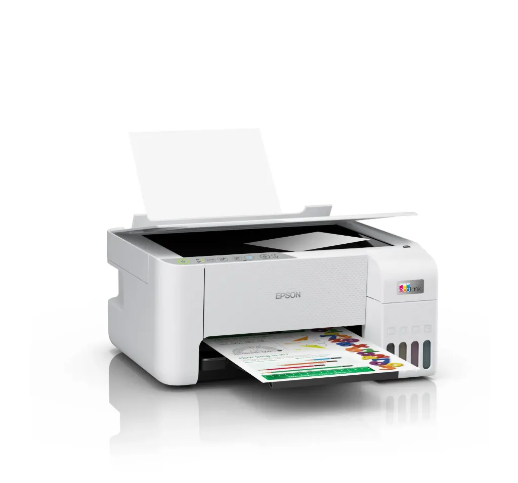 طابعة إبسون Epson EcoTank L3256، واي فاي، لون أبيض فاخر