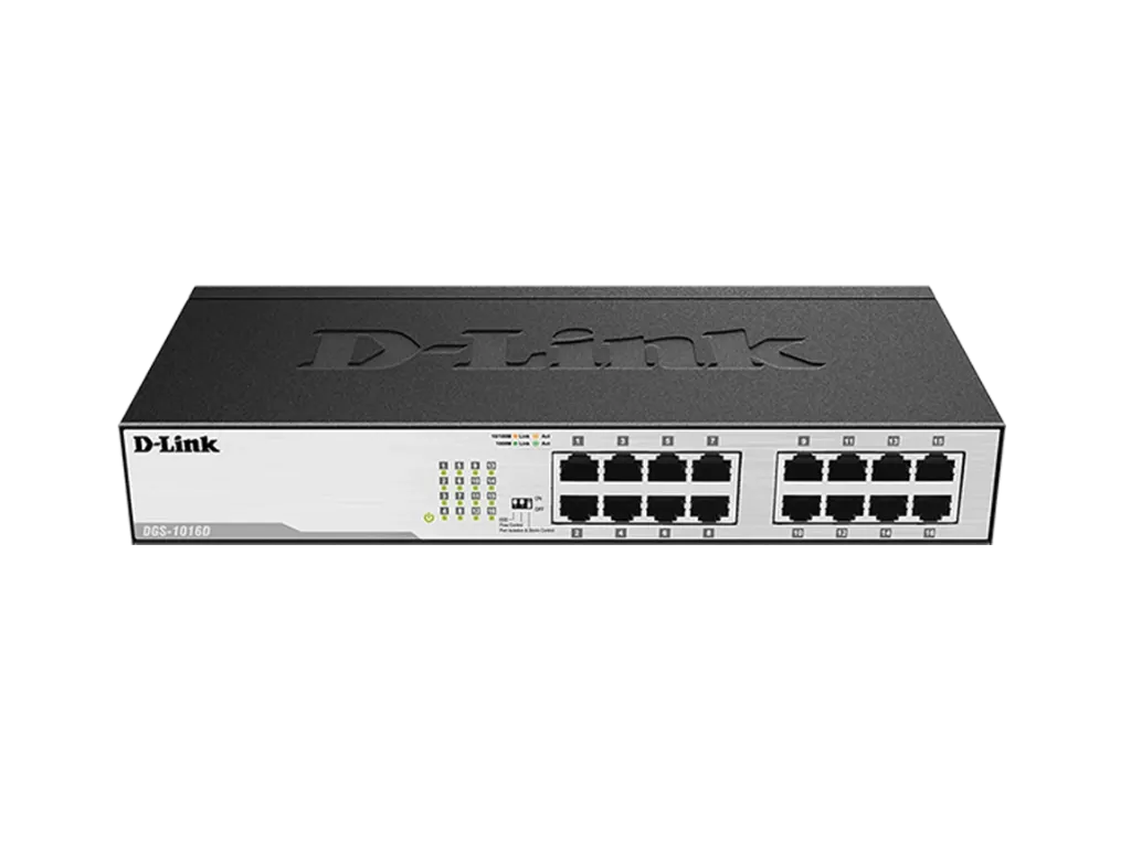 سوتش دي لينك D-link DGS-1016D، جيجابت 16 منفذ، معدني